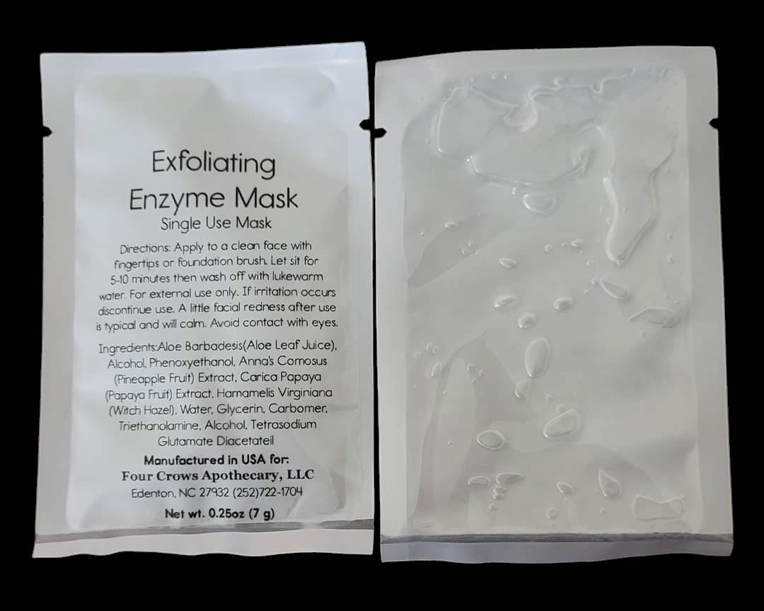 Exfoliating Pineapple & Papaya Enzyme Mask | All Natural | Suitable for All Skin Types | Single Use Packet