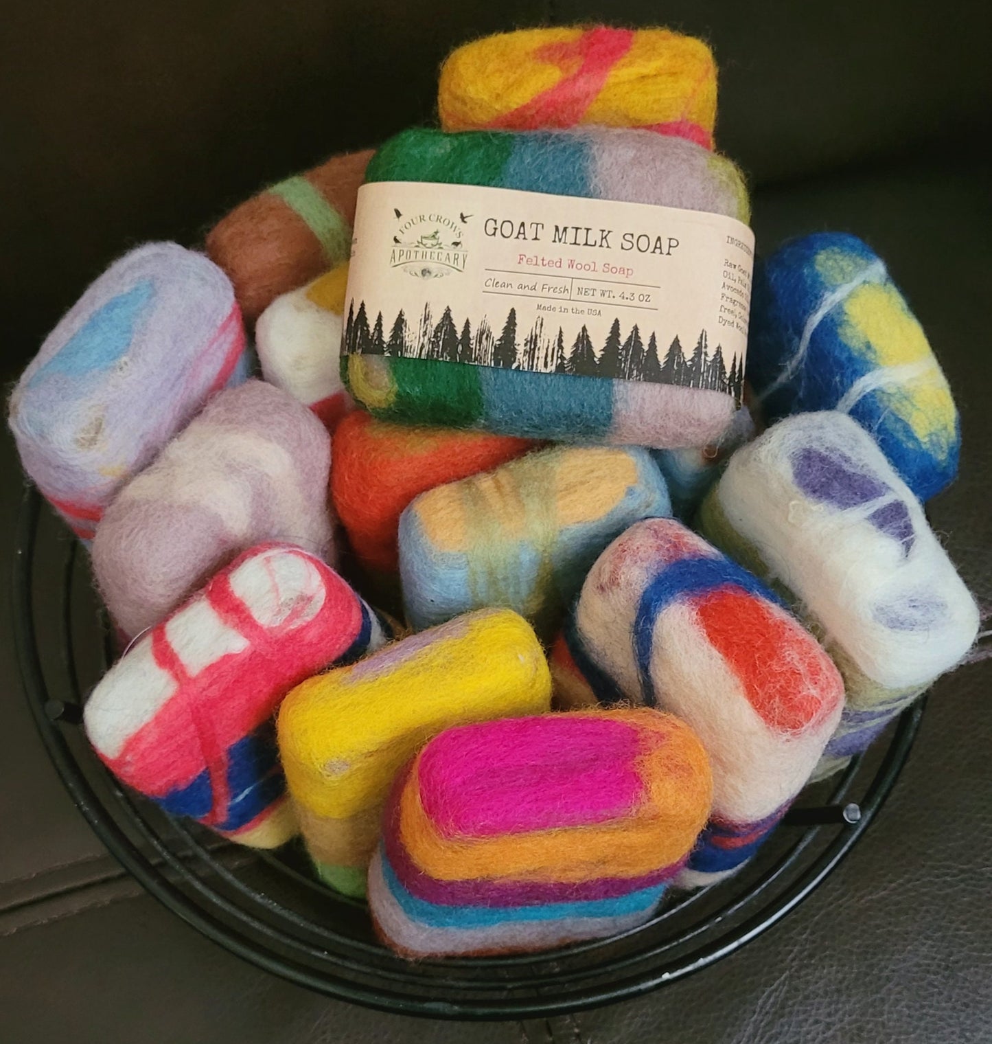Felted Wool Goat Milk Soap Bar