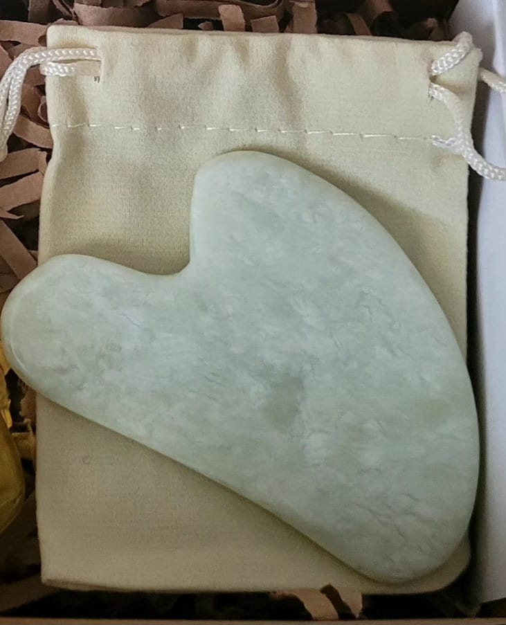 Gua Sha Gift Set~2oz. Facial Massage Oil ~Ultimate at Home Facial Massage Spa Day~ Rose Quartz or Jade