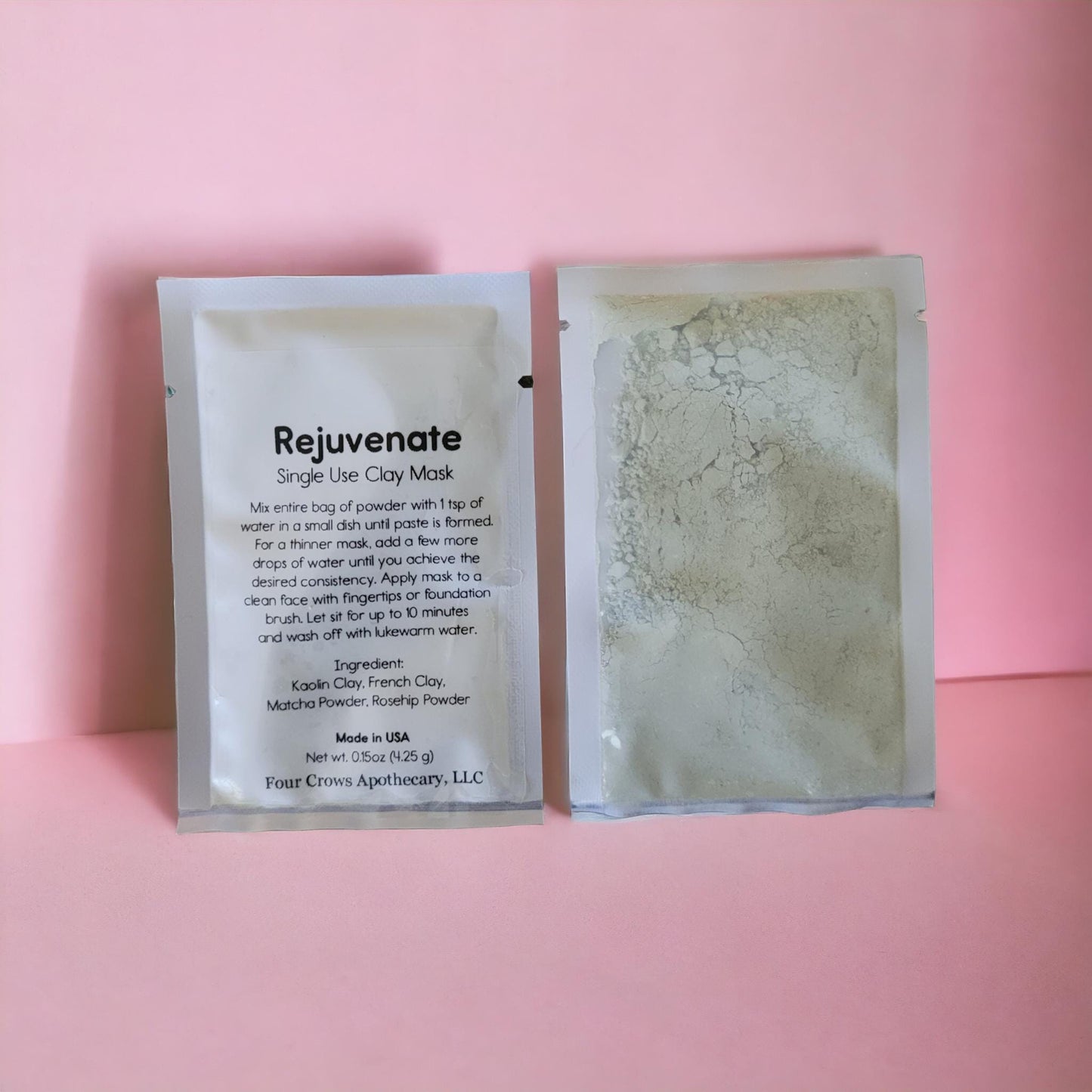 All Natural Clay Facial Masks | Single Use Packets