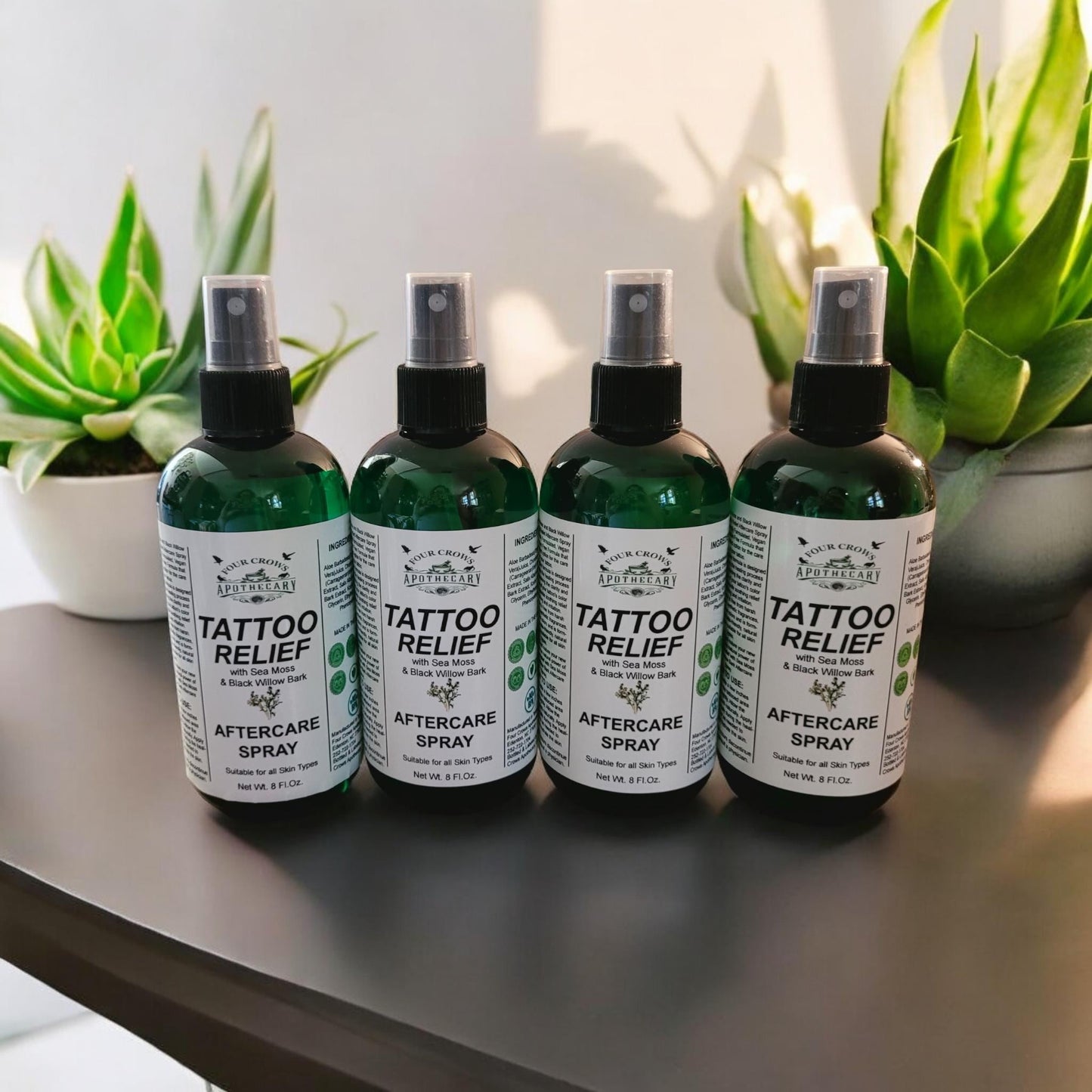 All Natural Tattoo Relief Aftercare Spray with Sea Moss and Black Willow Bark | Vegan | Paraben Free | No Harsh Chemicals | All Skin Types