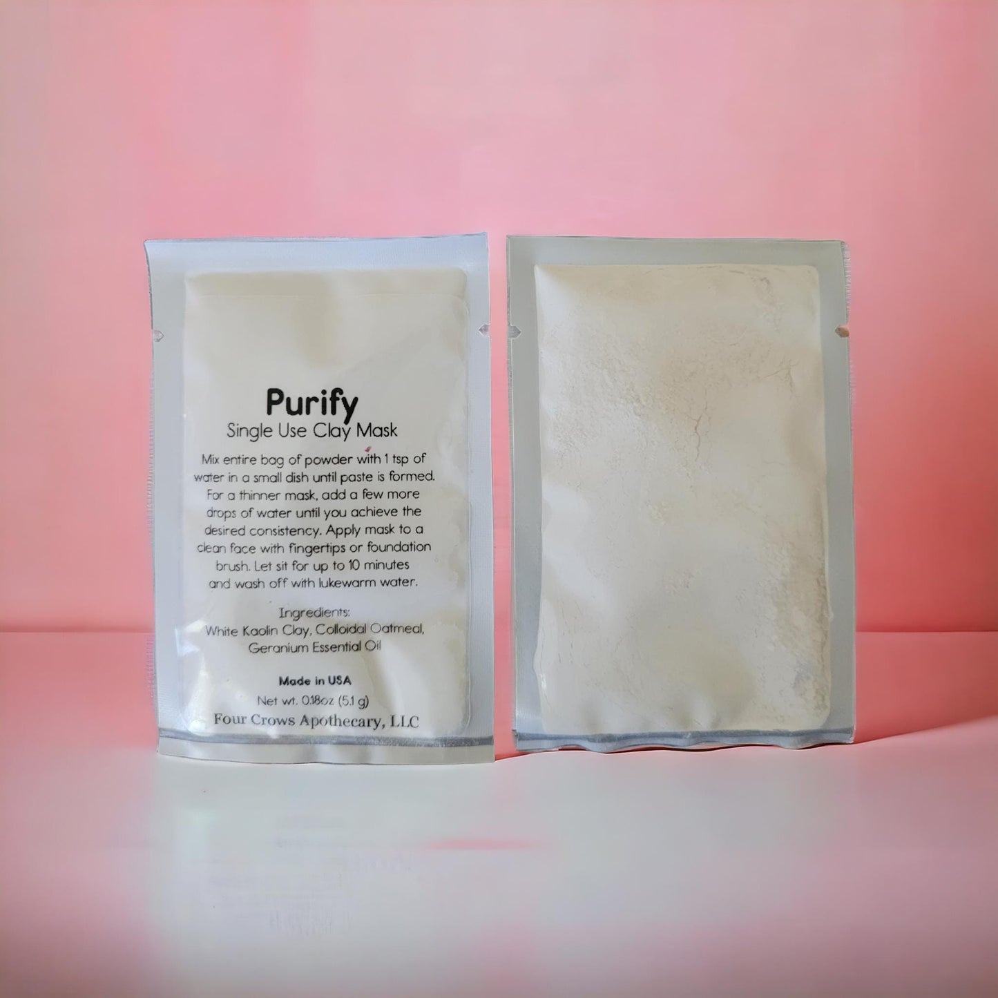 All Natural Clay Facial Masks | Single Use Packets